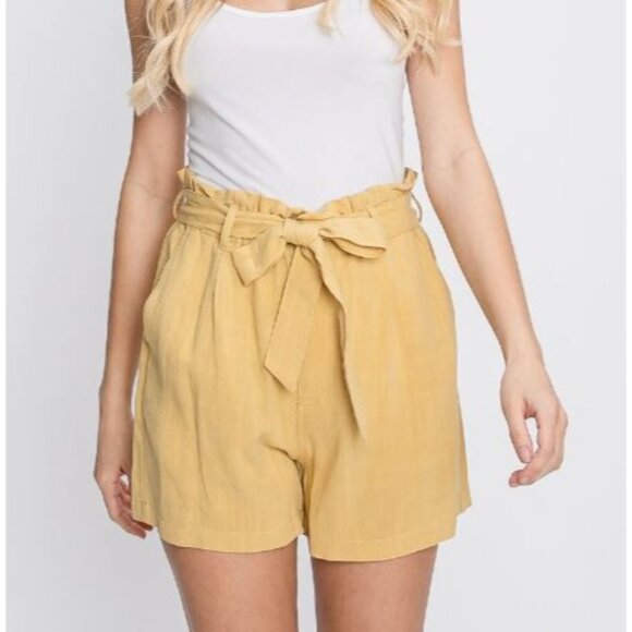 #1134 GeeGee NWT Plus Honey Casual High Waisted Linen Shorts Sizes 1X-3X